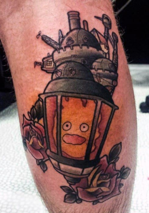 Calcifer from Howls Moving Castle done by Immy apprentice at The Descent  of Man Stafford UK Her second ever colour tattoo  rtattoos