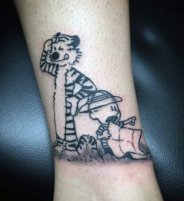 Snazzy CALVIN AND HOBBES Tattoos That Are Full of Surprises
