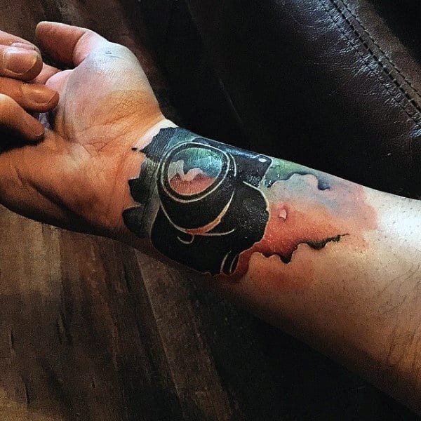 Camera Tattoo Ideas On Mens Forearm