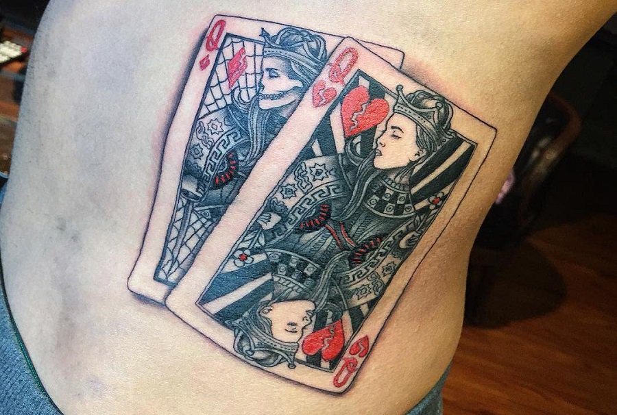 Top 50+ Best Queen Of Hearts Tattoo Ideas – [2022 Inspiration Guide]