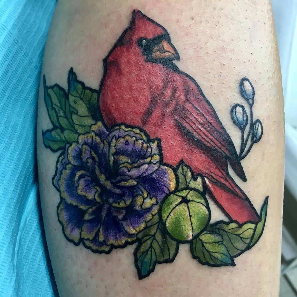 cardinal-neo-traditional-carnation-tattoo-oldheathen1
