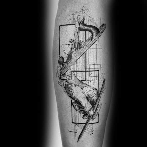 Tattoo uploaded by PK  Crane by Jagoda Jagoda cubism blackandgrey  crane construction dotwork  Tattoodo
