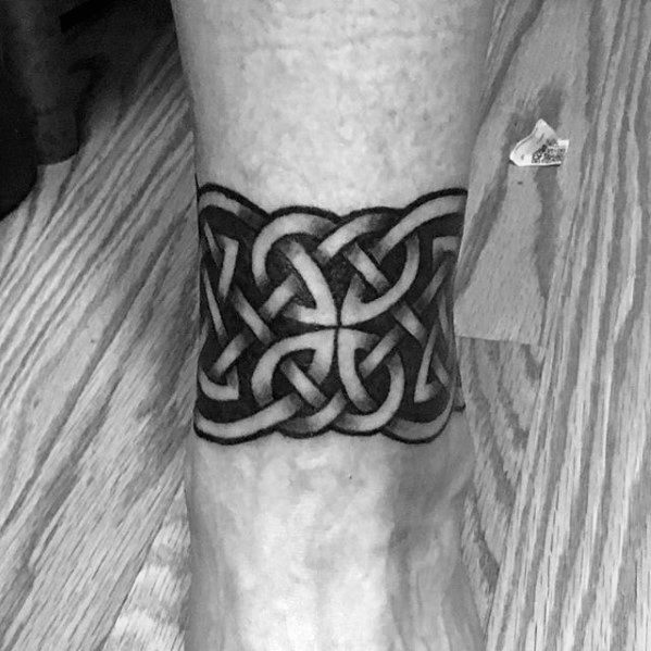 Celtic Knot Ankle Band Tattoos Guys