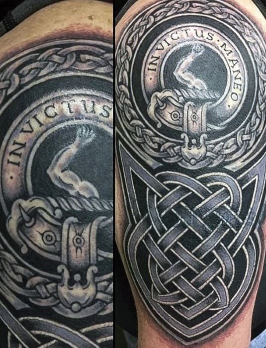 Celtic Knot Cool Geometric Arm Cover Up Tattoos For Men