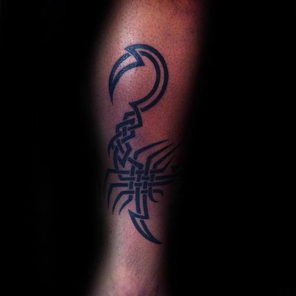 Celtic Knot Scorpio Mens Forearm Tattoos