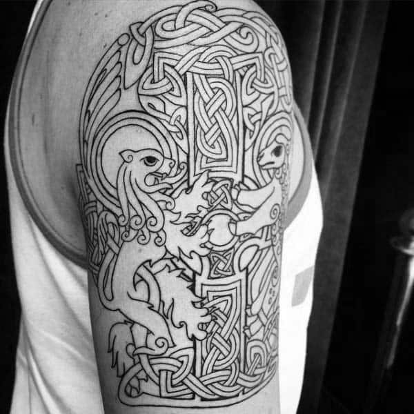 Celtic Knots Mens Half Sleeve Irish Tattoo Design Ideas