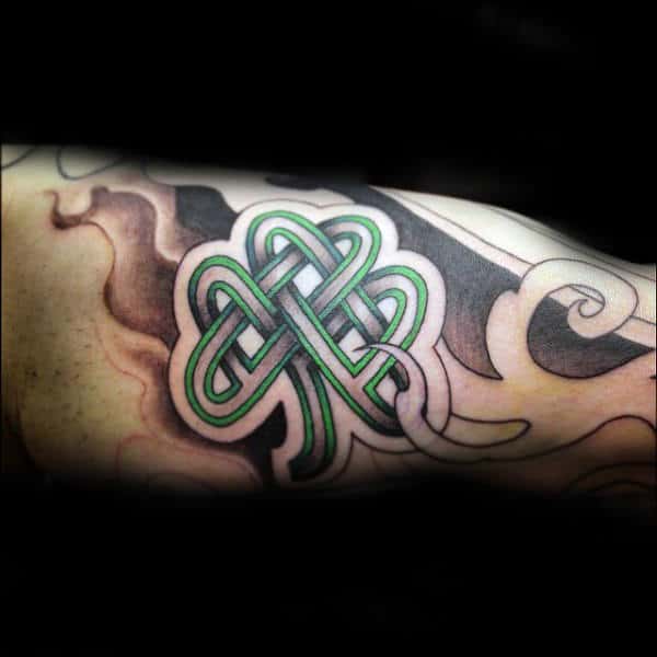 Celtic Shamrock Tribal Tattoos Quarter Sleeve For Men