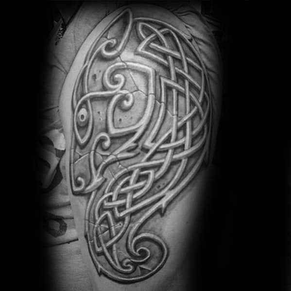 Celtic Wolf Tattoo Designs For Guys