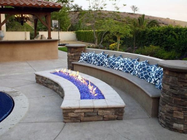 curved firepit 