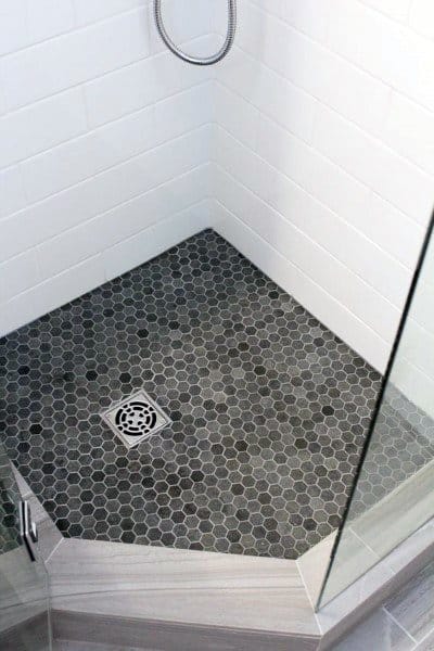 white wall tile shower 