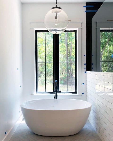 Top 50 Best Bathroom Lighting Ideas, Light Above Bathtub