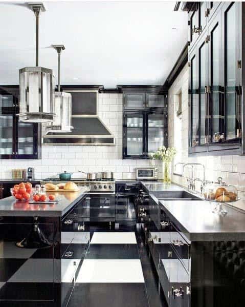 Checkered Design Ideas Kitchen Tile Floor