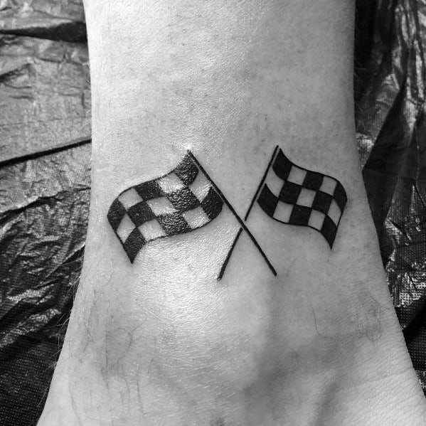 Checkered Flag Tattoos For Men