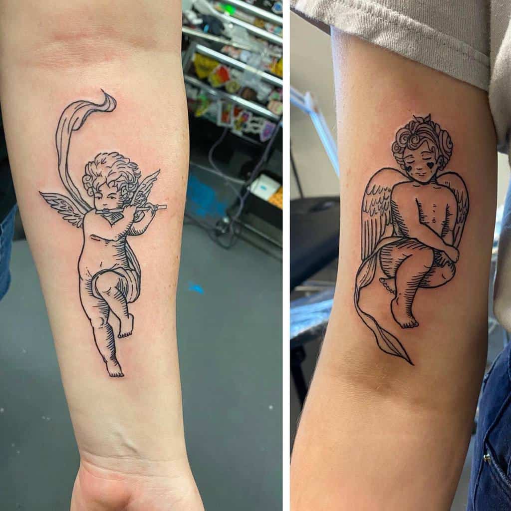 cherub-matching-simple-angel-sister-tattoo-ninakauffman