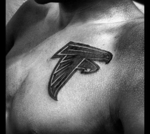 Chest Awesome Atlanta Falcons Tattoos For Men