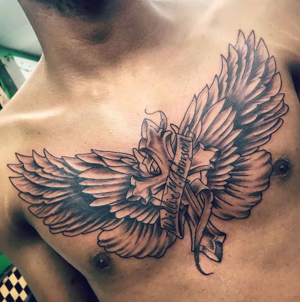 Angel Wings 2 Temporary Fake Tattoos Protection Love Lost Body Art Transfer  | eBay