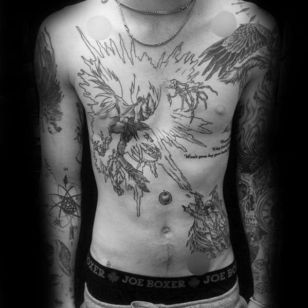 Chest Death Note Guys Tattoo Ideas