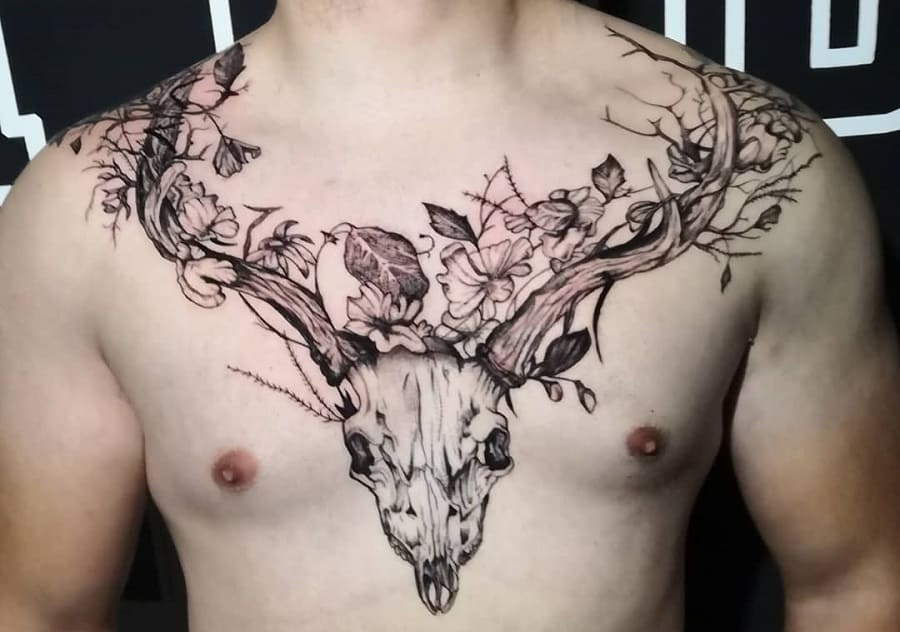 Top 60+ Best Deer Skull Tattoo Ideas – [2022 Inspiration Guide]