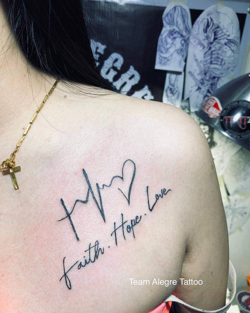 Faith Hope Love Heart Tattoo Waterproof Temporary Body Tattoo  Amazonin  Beauty