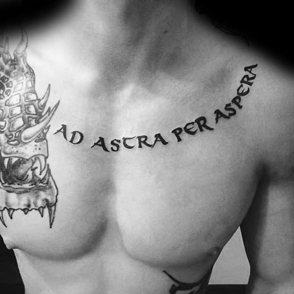 60 Latin Tattoos For Men - Ancient Rome Language Design Ideas