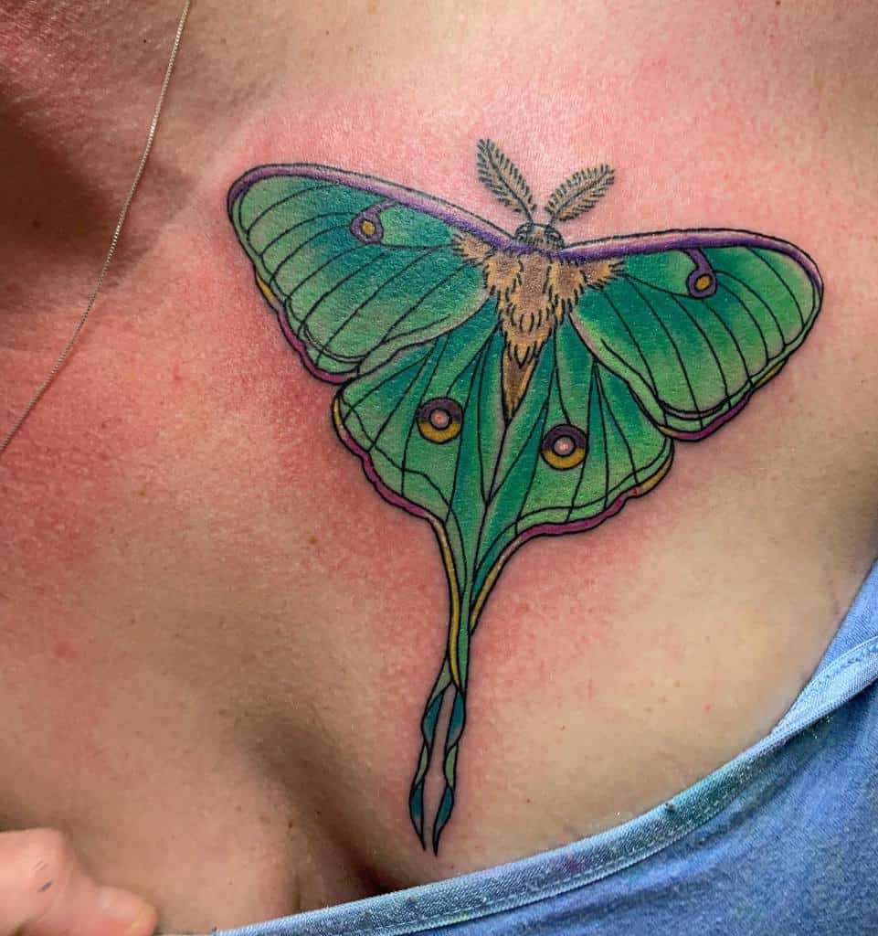 Chest Luna Moth Tattoo Ryanc155