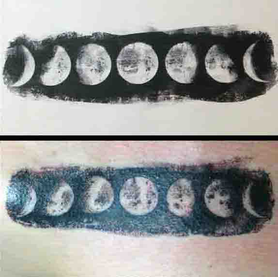 Chest Moon Phase Tattoos For Males