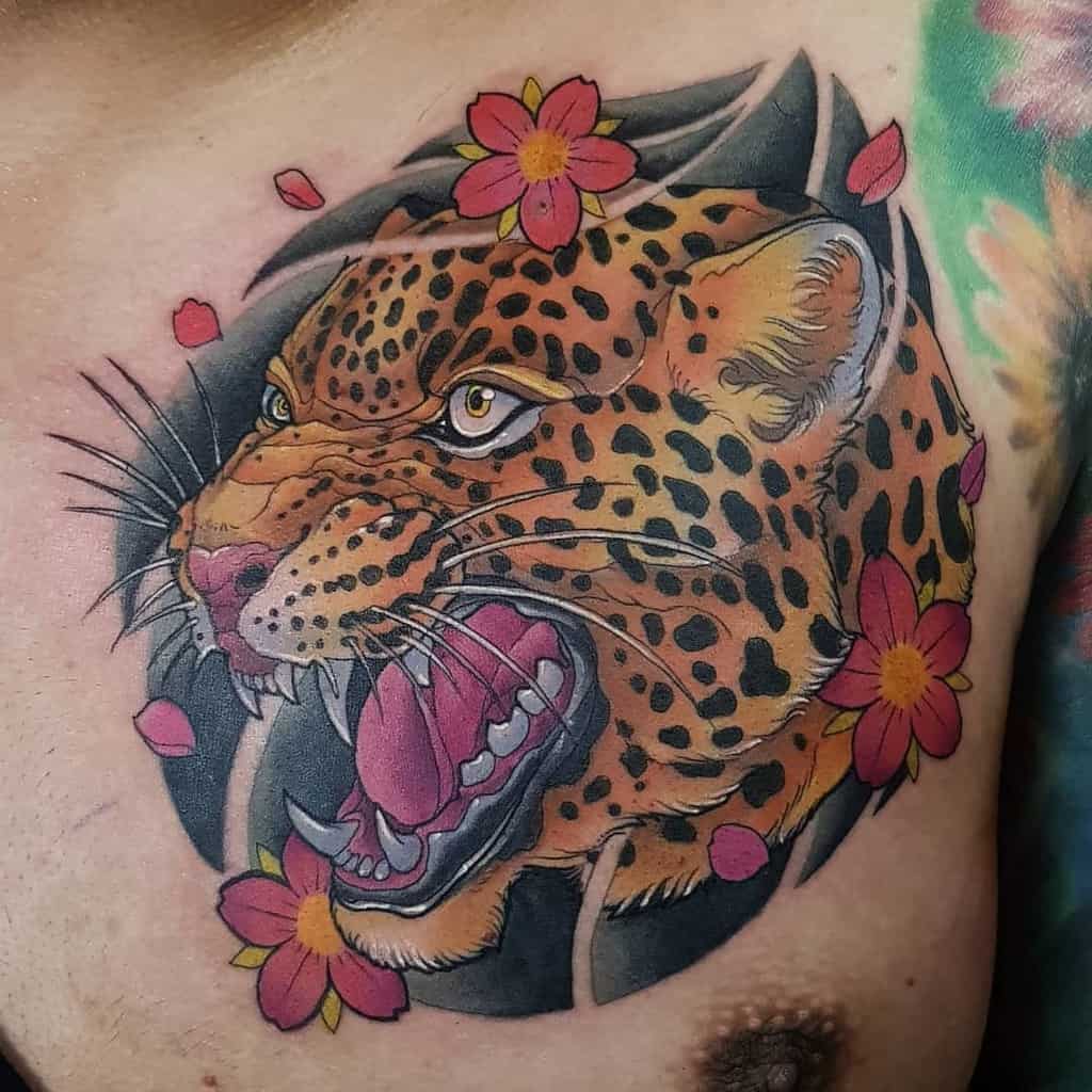chest-pectoral-neo-traditional-jaguar-tattoo-carlos_and.tattoo