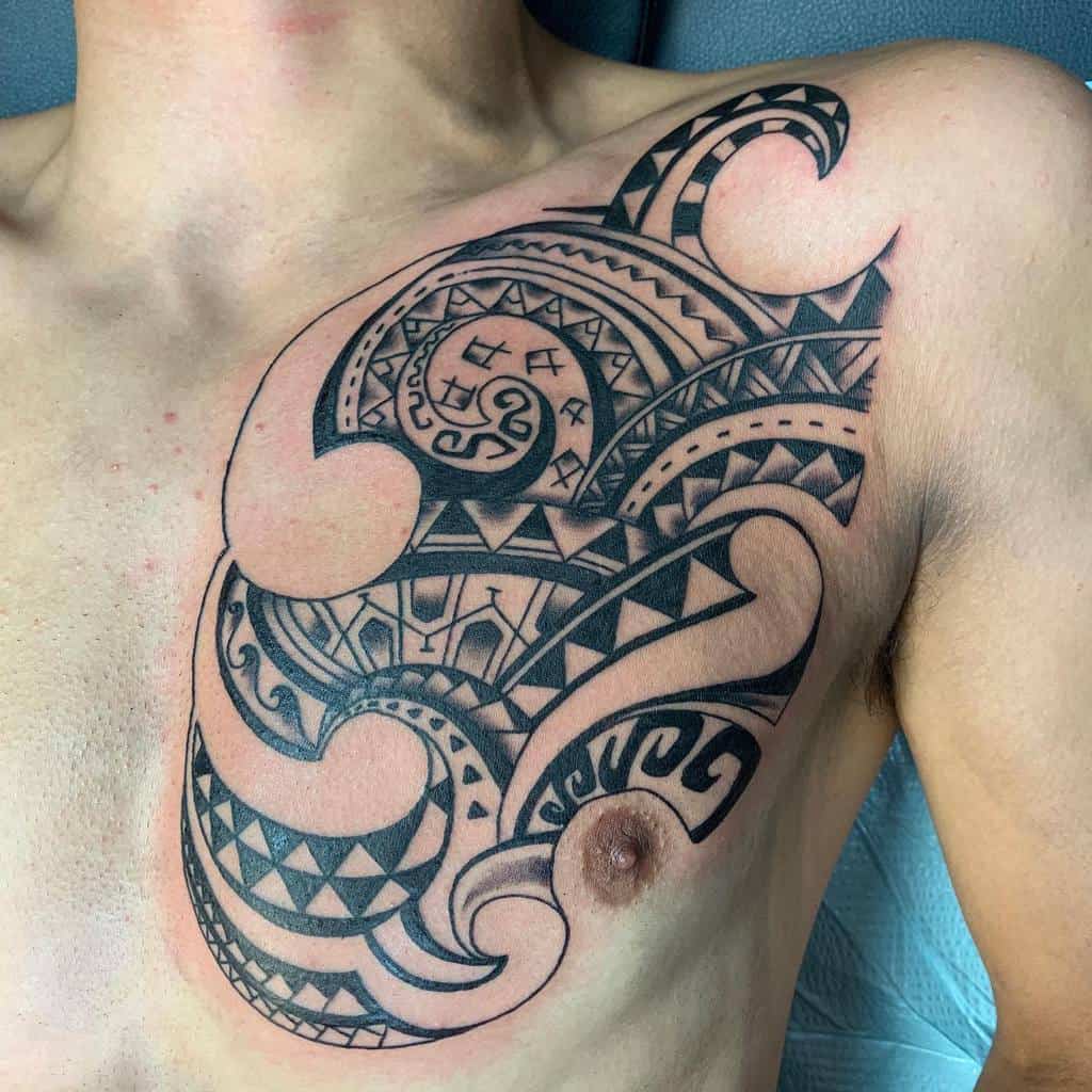 chest polynesian tribal tattoo jared_ordoyne_tattoos