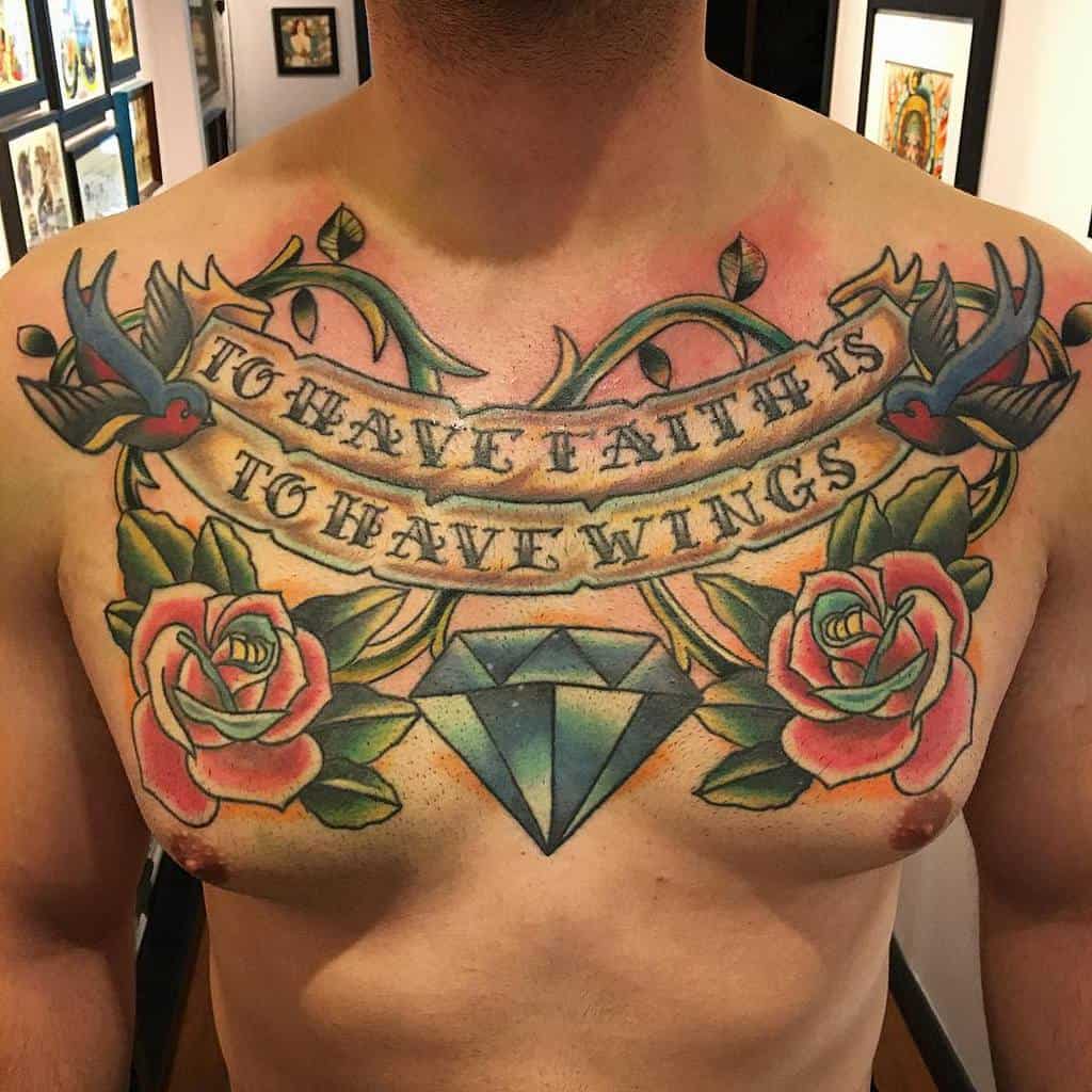 Flower piece on the chest Tattoo artist Olga  Official Tumblr page  for Tattoofilter for Men and Women