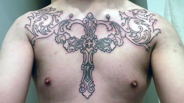 chest-tattoo-cross