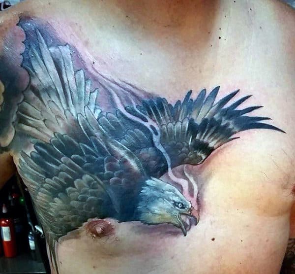 Chest Tattoos Of Eagles For Men