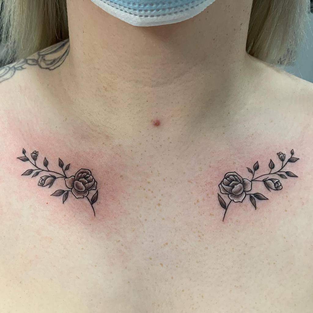 chest tiny rose tattoos susantattoo