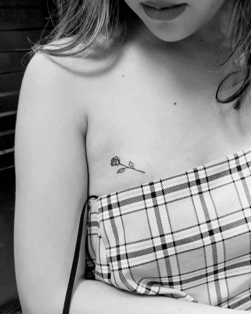 chest tiny rose tattoos twacetatu