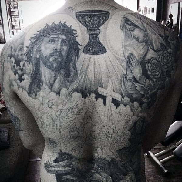 Christian Back Tattoos On Guys