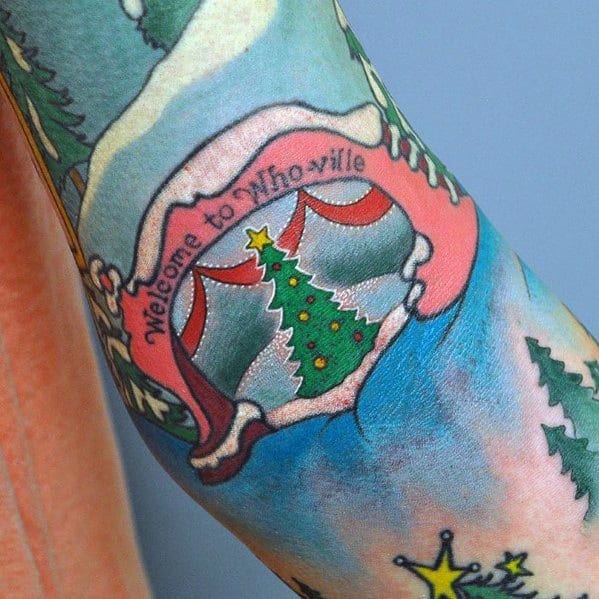 Christmas Tree Tattoo Design Ideas For Men