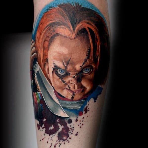Chucky Tattoo On Man