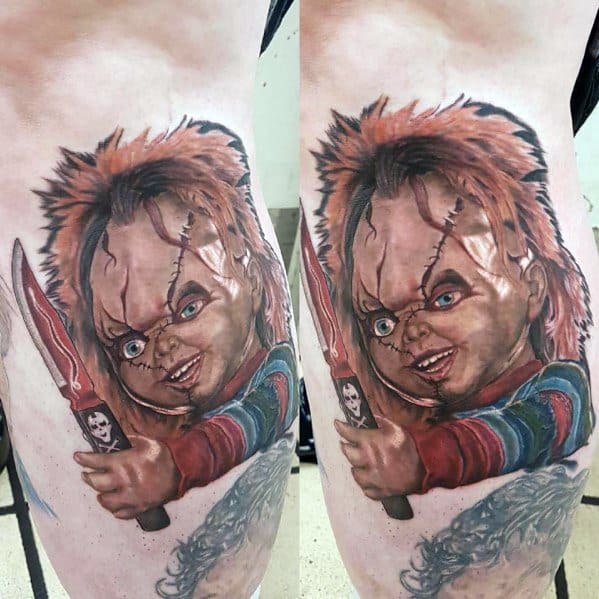 Chucky Themed Tattoo Design Inspiration