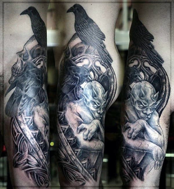 7. Side Gargoyle Tattoos.