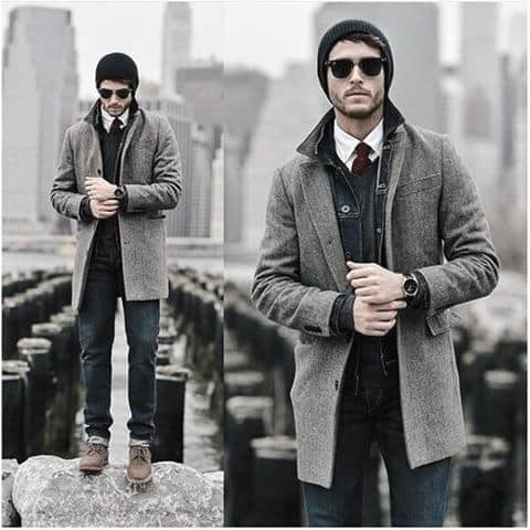 Classy Male Casual Wear Styles Wool Coat