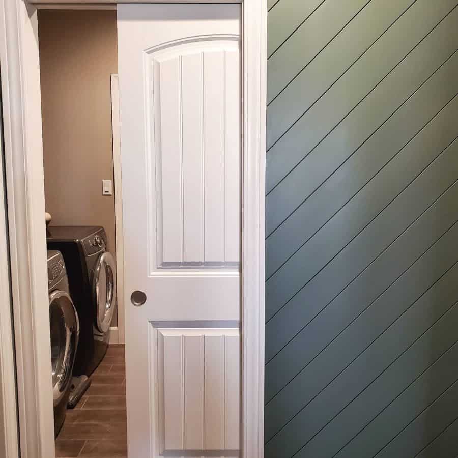 closet laundry room sliding white door