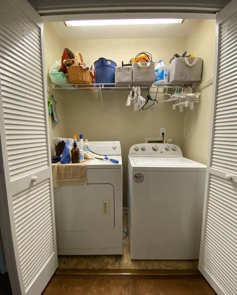 closet laundry room washer and dryer