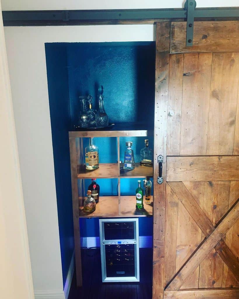 closet liquor cabinet wood barn idea