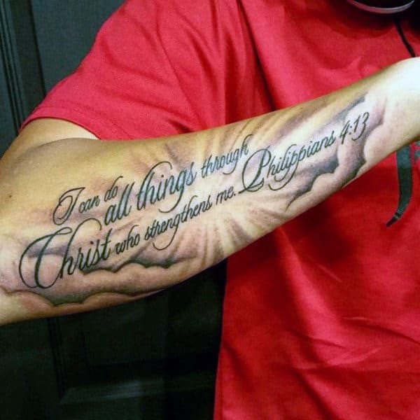 40 Philippians 4:13 Tattoo Designs For Men - Bible Verse Ideas
