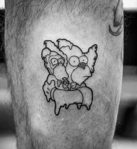 Clown Simpsons Tattoo Design Ideas For Men