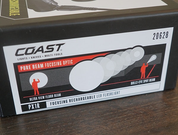 Coast Px1r Flashlight Light Beam Box Detail