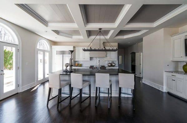 Coffered Ceiling Ideas For Kitchens White And Grey