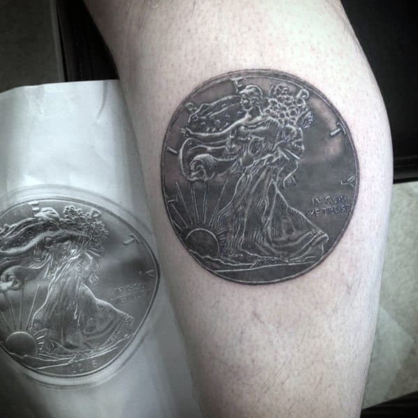 70 Coin Tattoo Ideas For Men - Currency Designs