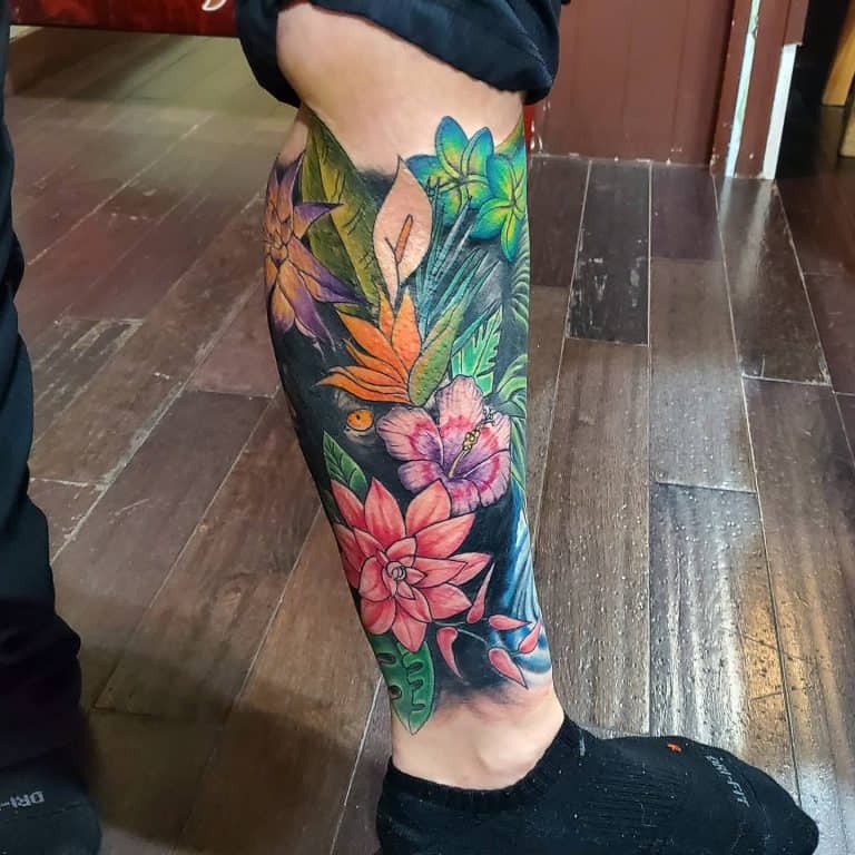 Top 85 Best Leg Sleeve Tattoo Ideas 2021 Inspiration Guide   Color Floral Leg Sleeve Tattoo Al3xcooktattoos 768x768 