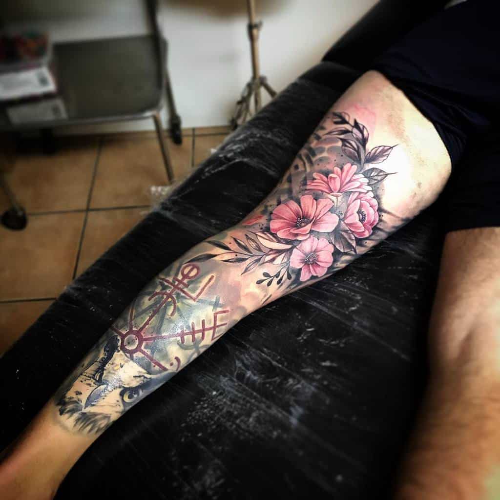 color-flower-leg-sleeve-tattoo-chris.jansson