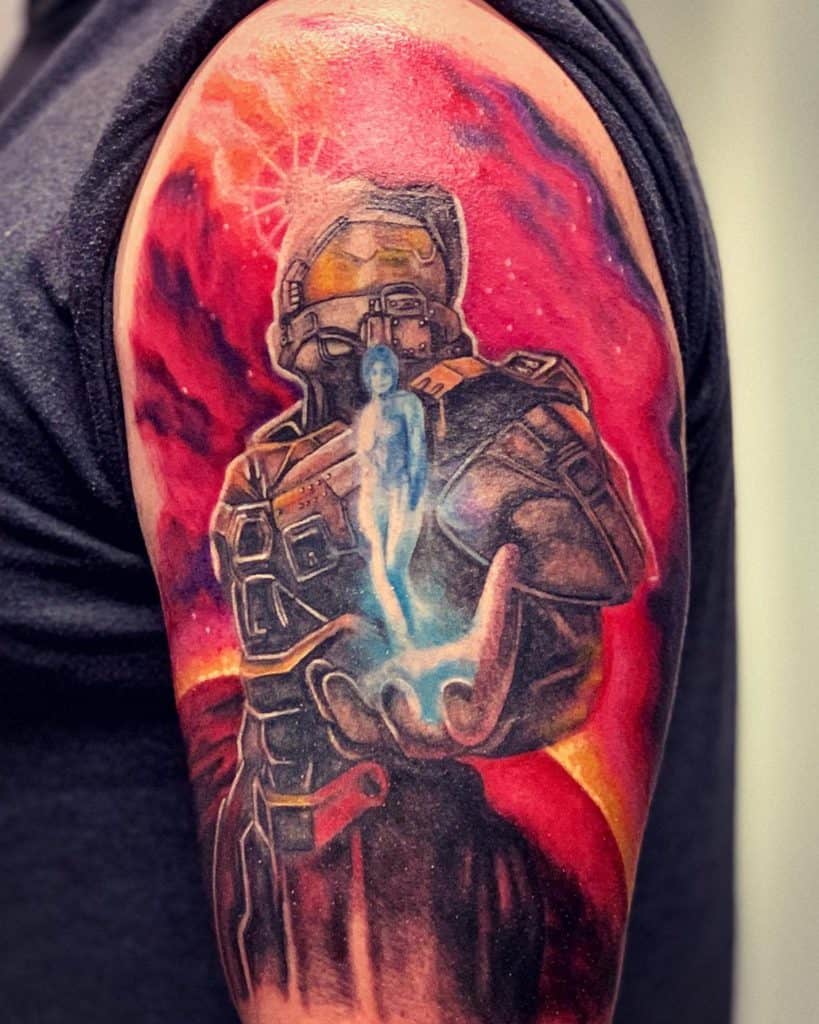 Top 37 Best Halo Tattoo Ideas [2021 Inspiration Guide]